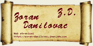 Zoran Danilovac vizit kartica